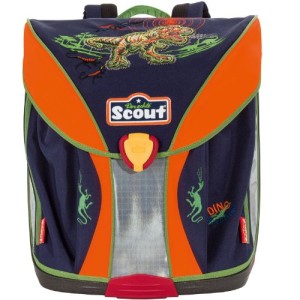 Schulranzen Scout Nano Motiv Dinosaurier Dino Expedition Frontansicht