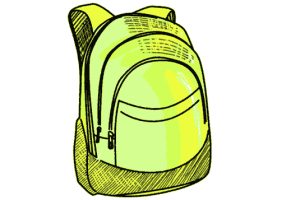 Schulrucksack neon