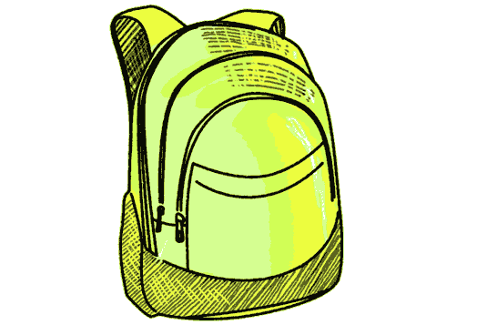 Schulrucksack neon