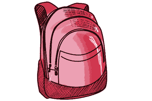 Schulrucksack rot