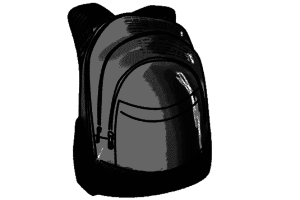 Schulrucksack schwarz