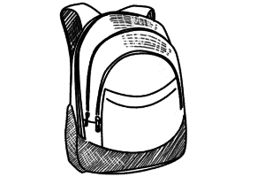 Schulrucksack weiss