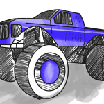 Monstertruck Schulranzen Motiv