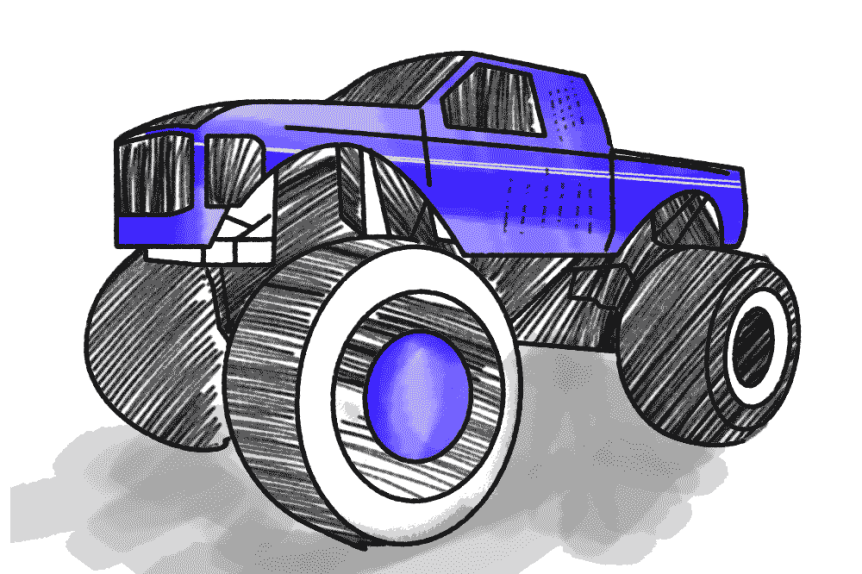 Monstertruck Schulranzen Motiv