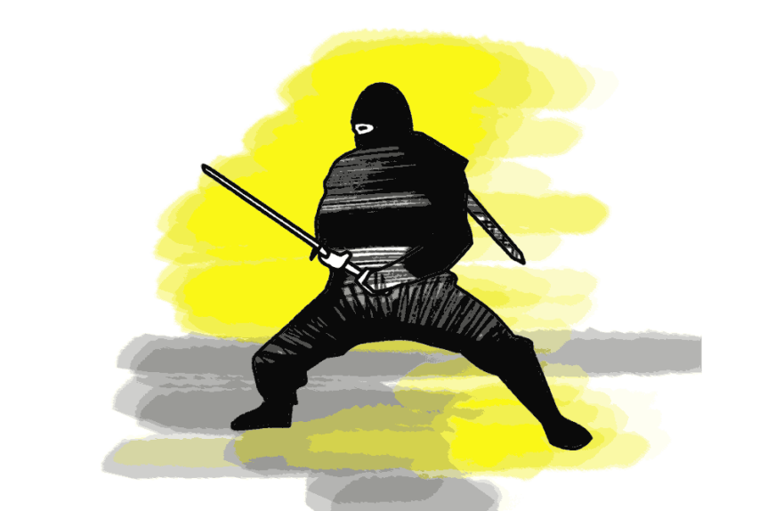 Ninja Ninjafigur Schulranzen Motiv