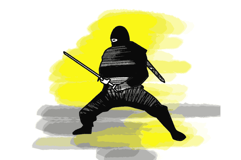 Ninja Ninjafigur Schulranzen Motiv