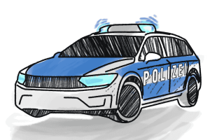 Polizei Schulranzen Motiv