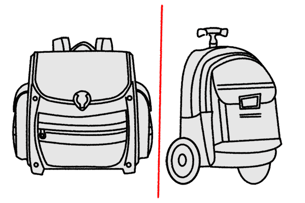 Schulranzen versus Schultrolley