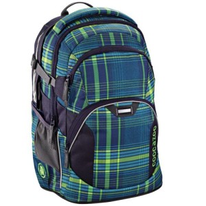 Schulrucksack_Coocazoo_Jobjobber2_Frontal_blau_gruen_kariert