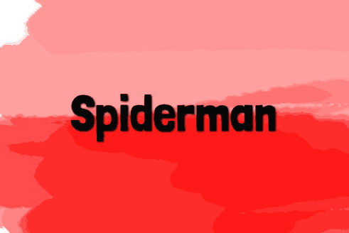 Spiderman Schriftzug 