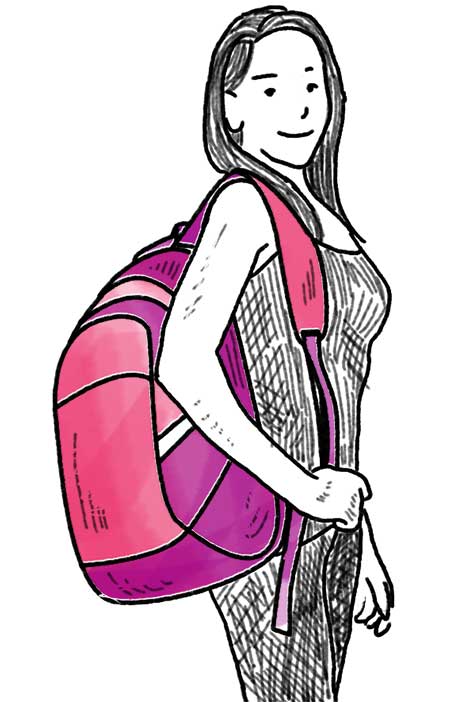 Schulrucksack Teenager Mädchen